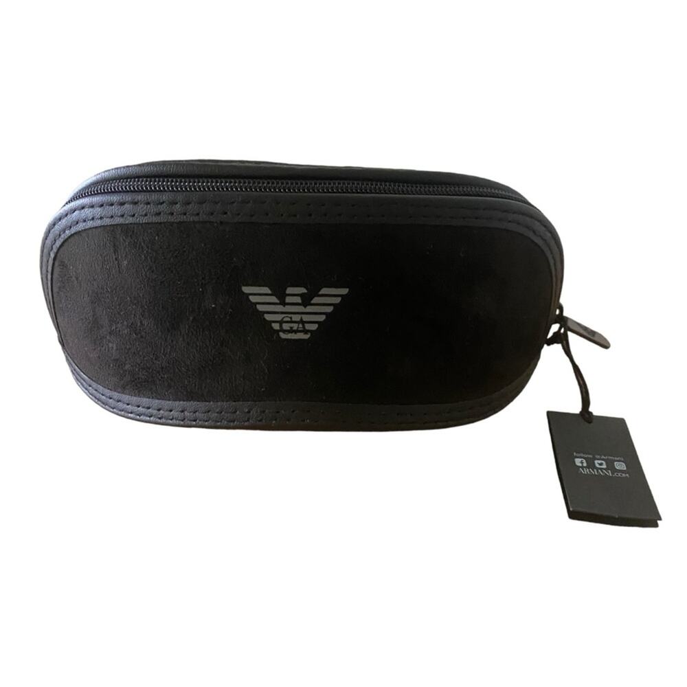 NWT Emporium Armani Black Soft Sunglasses Case Unisex Luxury